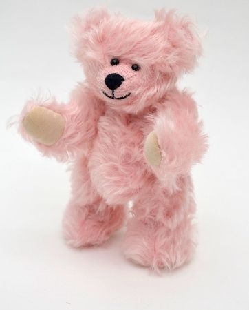 MÚ Brno Medvěd 20 cm kloubový, světle růžový - obrázek 1