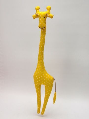 MÚ Brno Žirafa DEKO 55 cm, puntíkovaná žlutá - obrázek 1