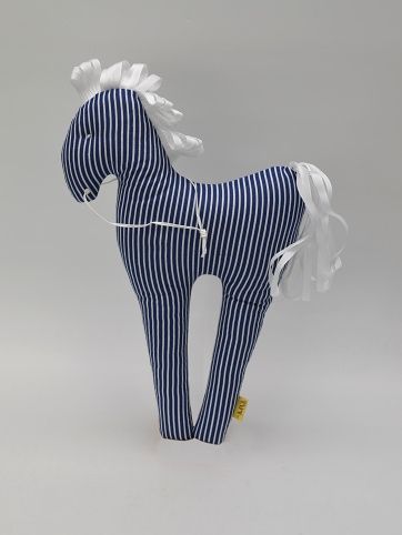 MÚ Brno Kůň DEKO 40 cm, pruhovaný modrý - obrázek 1