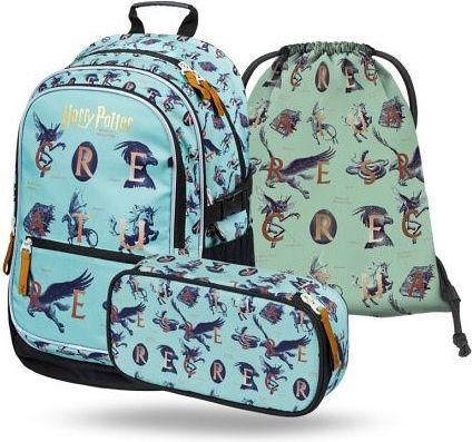 BAAGL Školní set 3 Core Harry Potter Fantastická zvířata: batoh, penál, sáček - obrázek 1