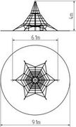 Lanová pyramida PY640K (v.p. 1 m, se 6-ti napínacími zámky) - obrázek 4