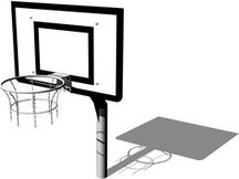 Basketbalový koš nízký BK001K - celokovový - obrázek 1