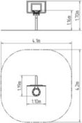 Basketbalový koš nízký BK001K - celokovový - obrázek 4