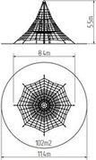 Lanová pyramida PY855K (v.p. 1,5 m, s 8-mi napínacími zámky) - obrázek 7