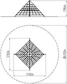 Lanová pyramida PY421KW-B (v.p. 1 m) se 4-mi napínacími zámky - obrázek 2