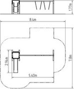 Řetězová dvojhoupačka se skluzavkou RH250D (v.p. 1 m) - obrázek 3