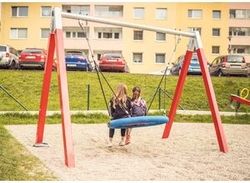 Řetězová houpačka Hnízdo RH170KR - červená - obrázek 2