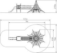 Lanová pyramida s věží PY831K - celokovová (v.p. 1,0 m) - obrázek 2