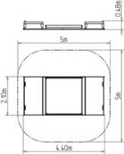 Pískoviště s posuvným krytem 2x2 m PK220KS - stříbrná - obrázek 2