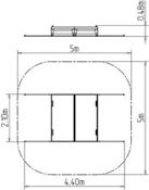 Pískoviště s posuvným krytem 2x2 m PK220KS - stříbrná - obrázek 3