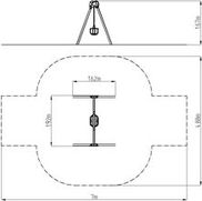 Řetězová houpačka RH106KW-B - hnědá (v.p. 1 m) - obrázek 2