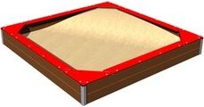 Sedáky na celý obvod pískoviště 2x2 m SP220KR - červená - obrázek 1