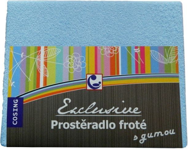 COSING Prostěradlo 150g froté 60x120cm, modrá - obrázek 1