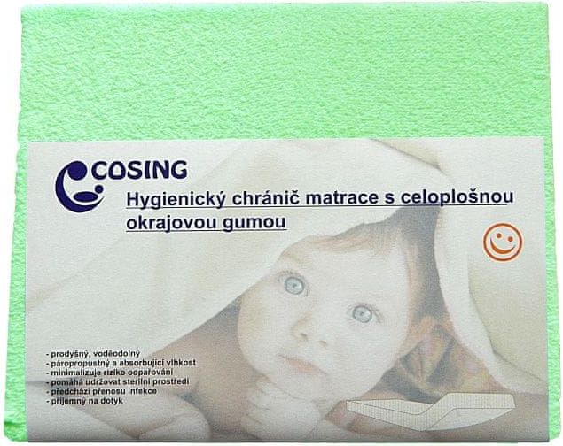 COSING Hygienický chránič matrace 60x120cm, zelená - obrázek 1