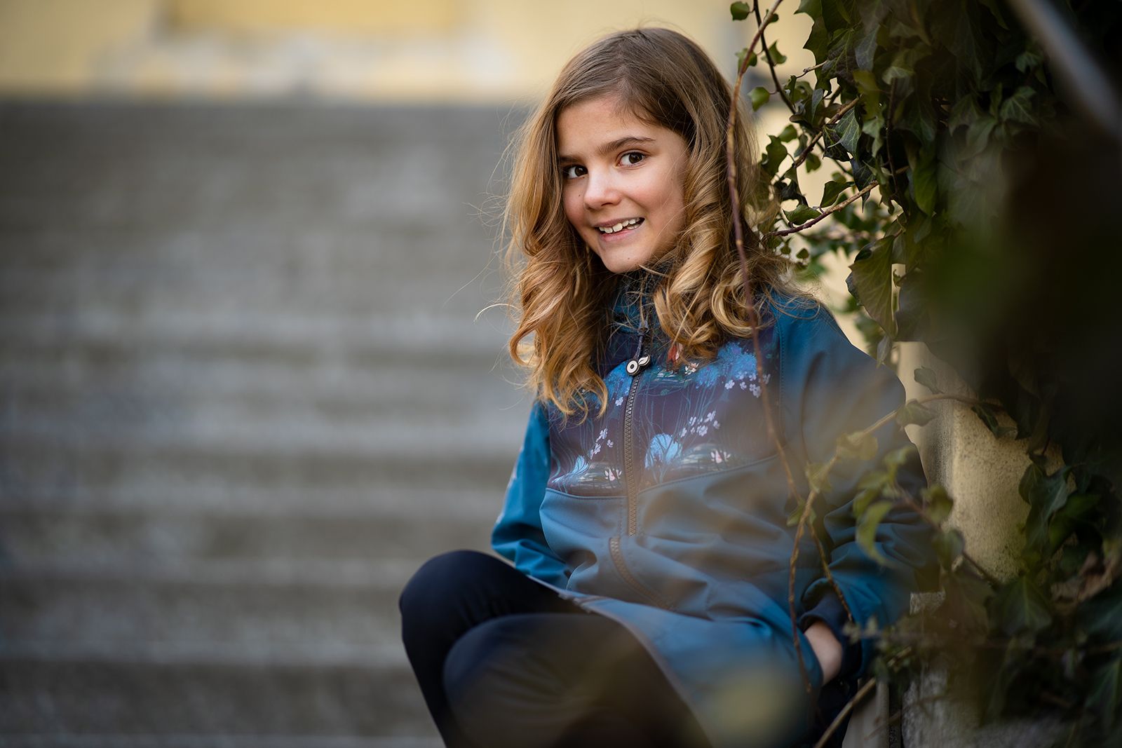 Unuo, Dětská softshellová bunda s fleecem Basic, Kobaltová, Čarovná liška Velikost: 80/86 - obrázek 9