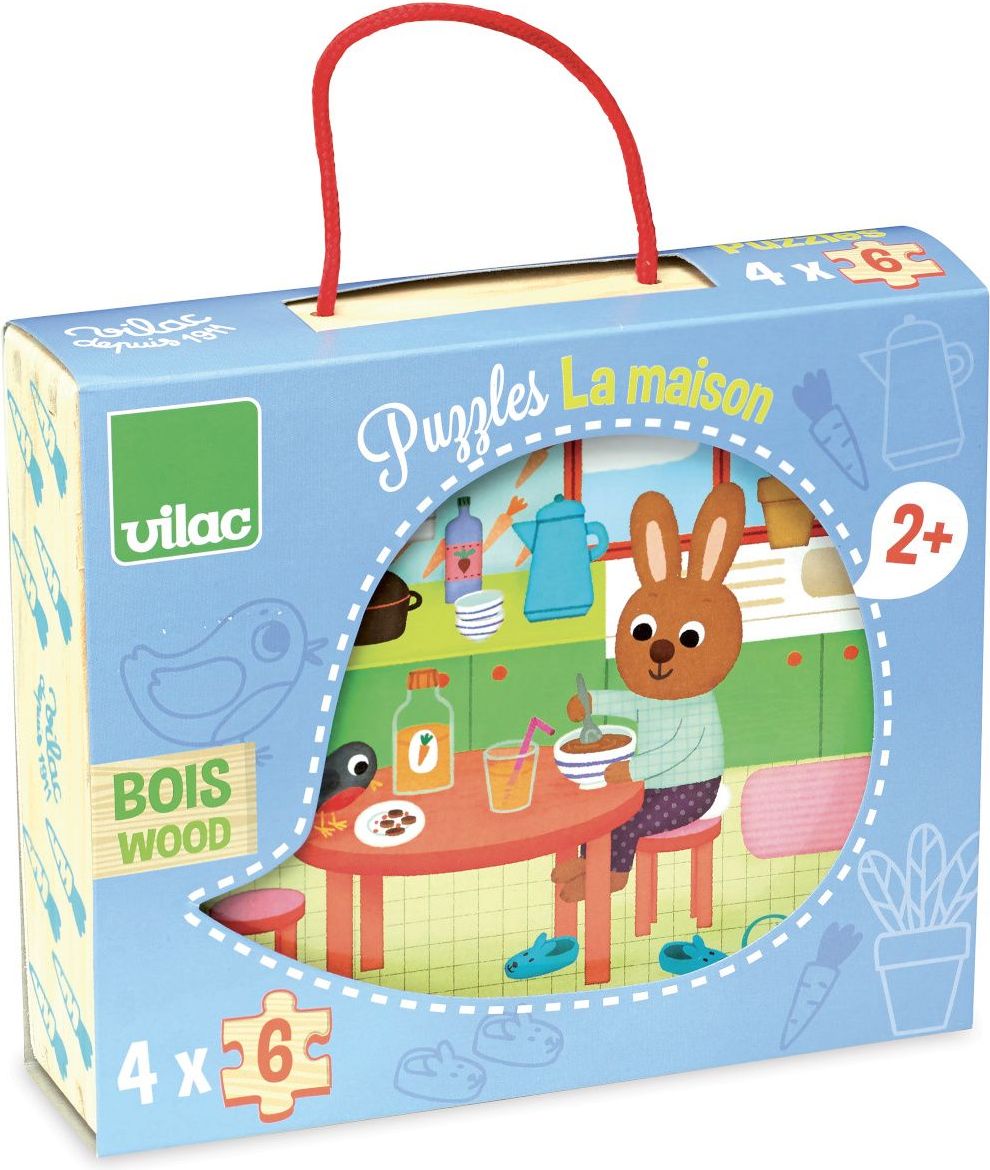 Vilac Dřevěné puzzle Dům - poškozený obal - obrázek 6