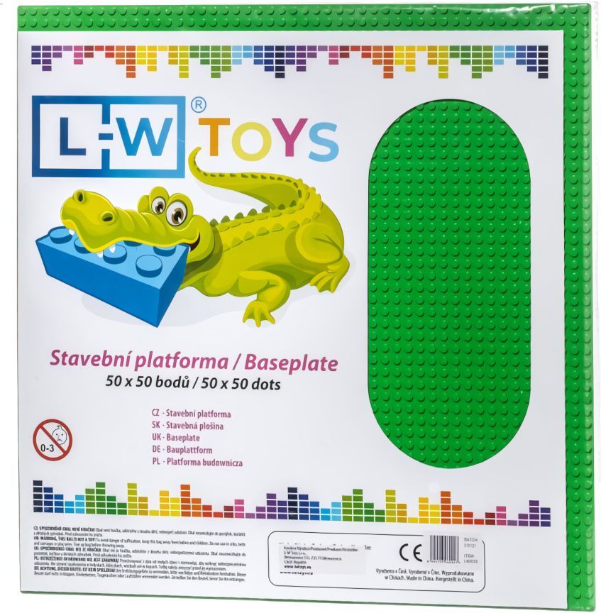 L-W Toys Velká podložka na stavění 50x50 zelená - obrázek 1