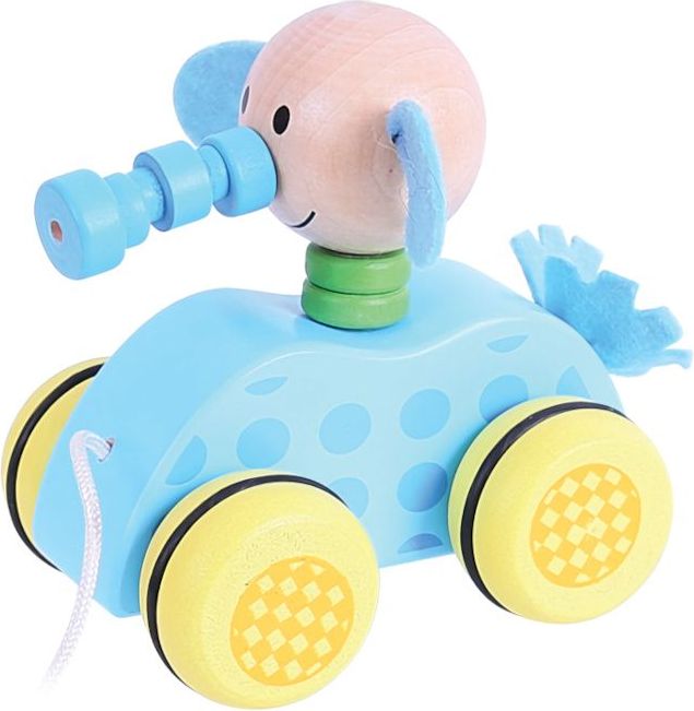 Bigjigs Toys Tahací hračka na provázku slůně - poškozený obal - obrázek 2
