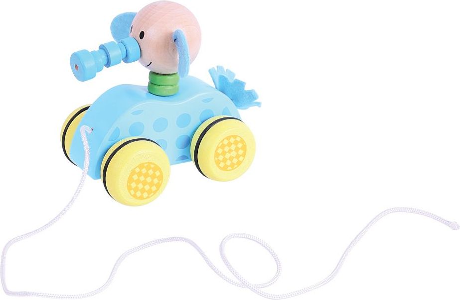 Bigjigs Toys Tahací hračka na provázku slůně - poškozený obal - obrázek 3