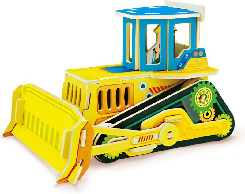 RoboTime dřevěná skládačka Buldozer - obrázek 1