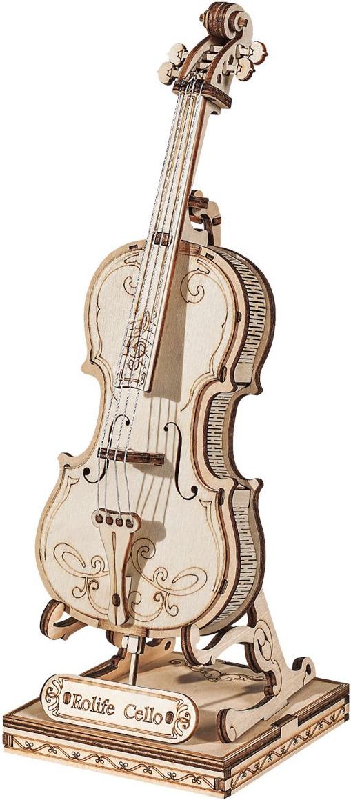 RoboTime dřevěné 3D puzzle Violoncello - obrázek 1