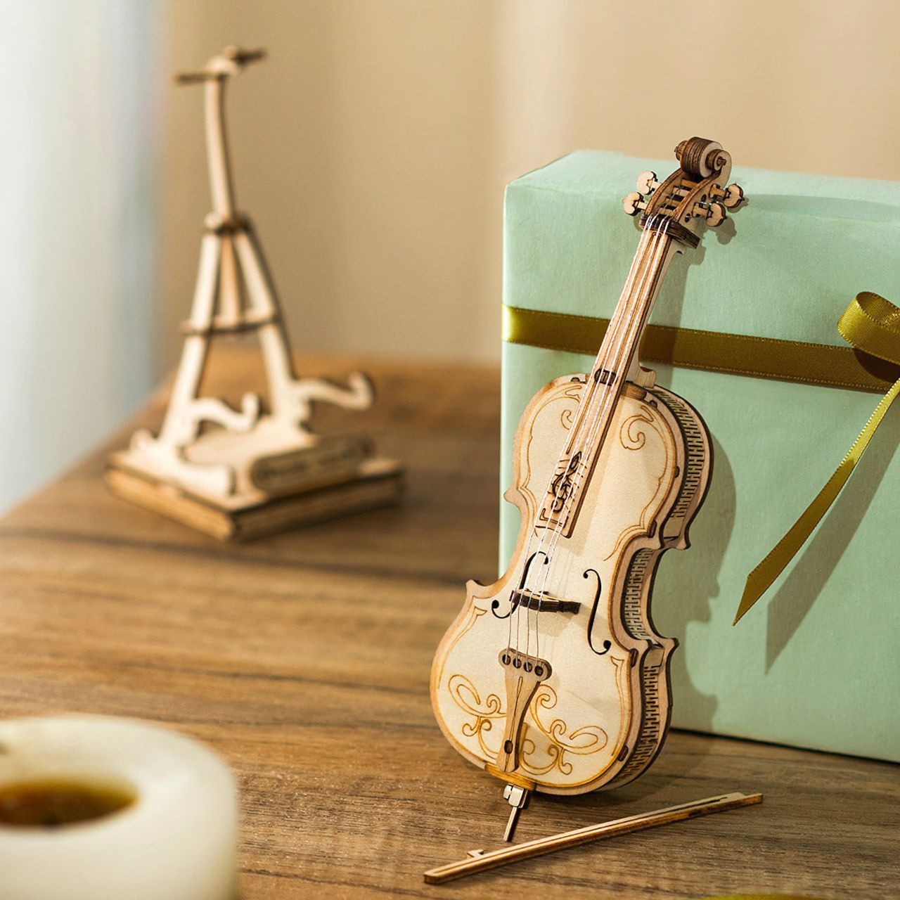 RoboTime dřevěné 3D puzzle Violoncello - obrázek 3