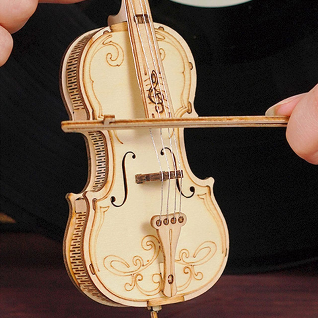 RoboTime dřevěné 3D puzzle Violoncello - obrázek 5