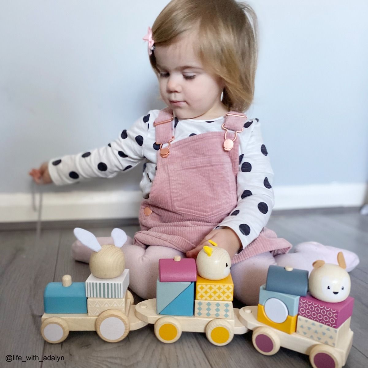 Bigjigs Toys Bigjigs Baby Dřevěný vláček se zvířátky  poškozený obal - obrázek 7