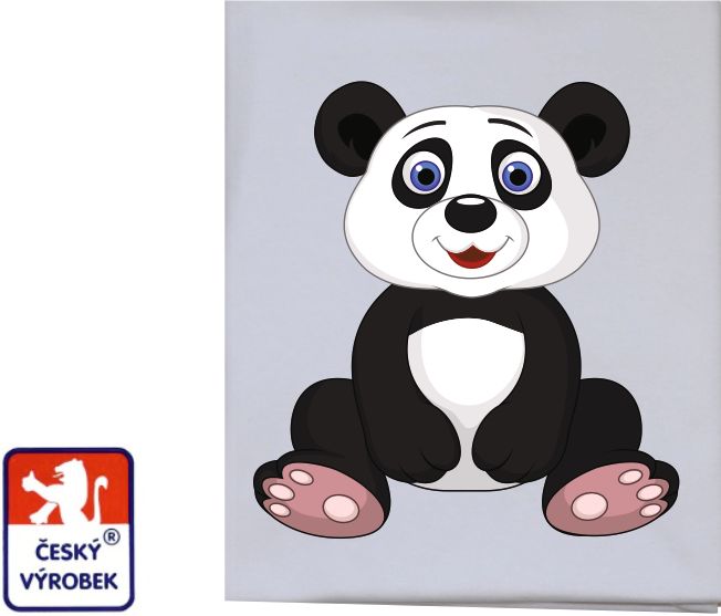 Dětská letní deka Dětský svět bavlněná sedící panda - obrázek 1
