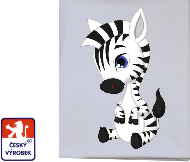 Dětská letní deka Dětský svět bavlněná sedící zebra - obrázek 1
