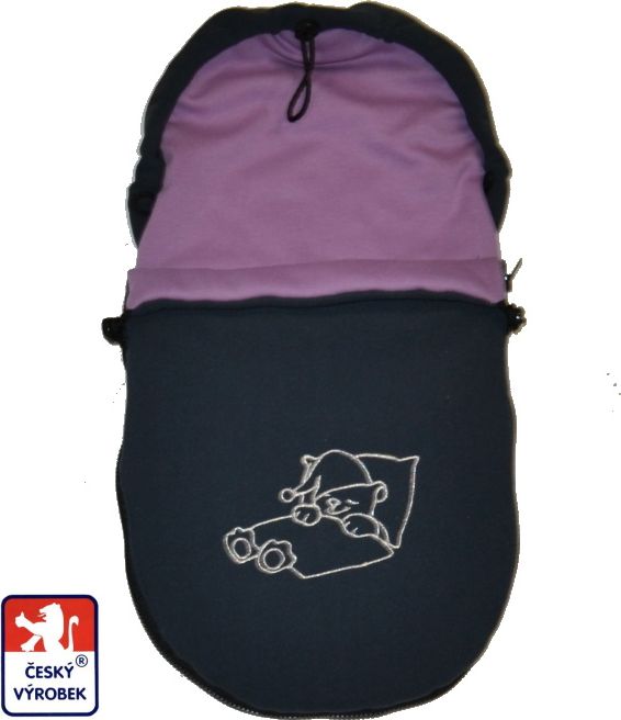 Fusak pro panenky Dětský svět fleece šedý s medvídkem - obrázek 3