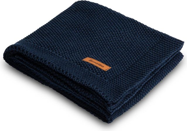 Pletená deka do kočárku Sensillo 100% bavlna granátová - obrázek 1