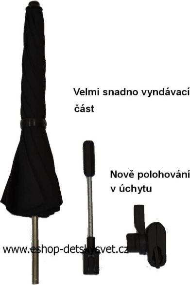 Slunečník na kočárek Sensillo světle šedý Palermo - obrázek 2