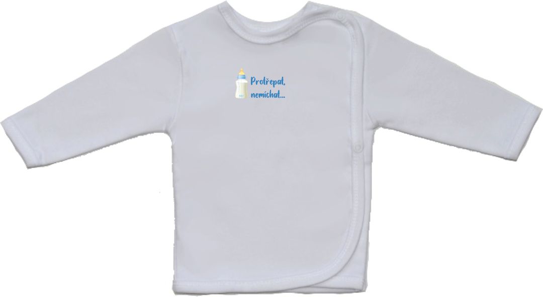 Vtipná kojenecká košilka Gama s menším nápisem, protřepat nemíchat vel.52 - obrázek 1