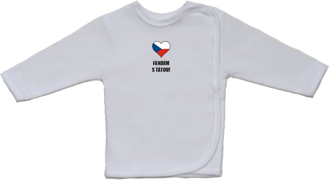 Vtipná kojenecká košilka Gama s menším nápisem, fandím s tátou vel.52 - obrázek 1