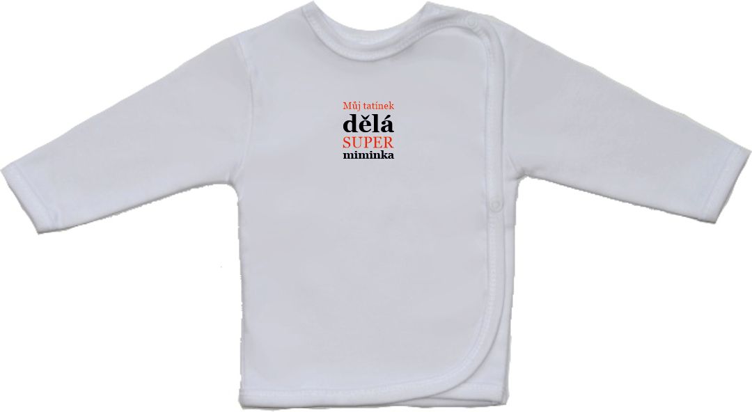 Vtipná kojenecká košilka Gama s menším nápisem, super miminka vel.52 - obrázek 1