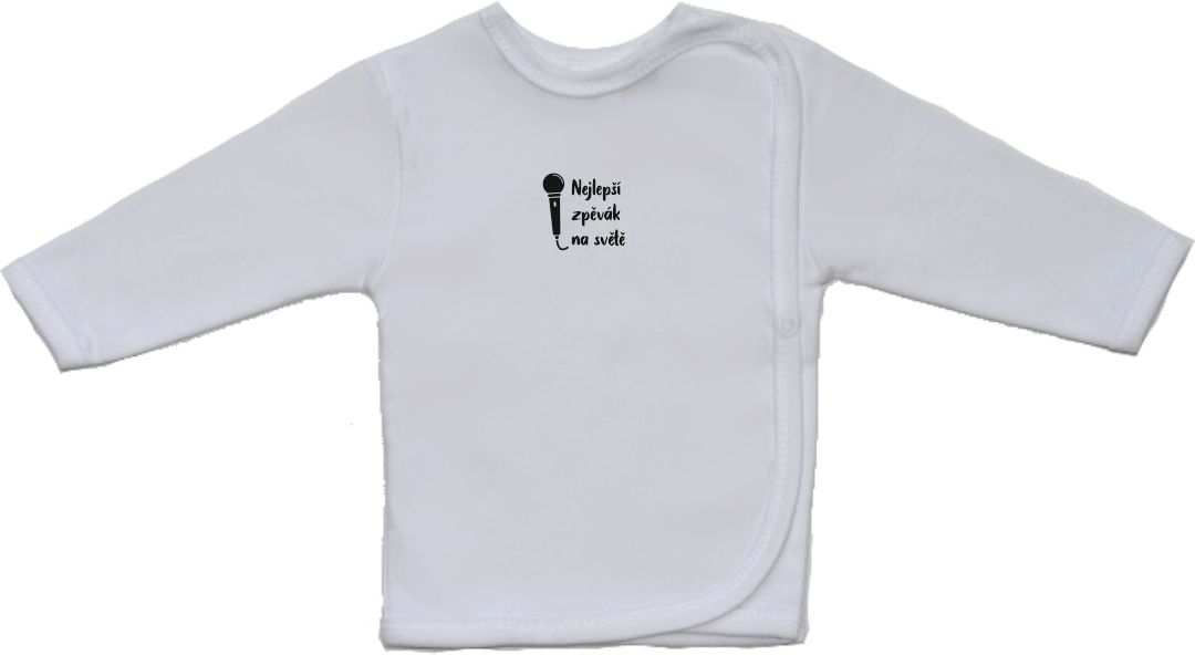 Vtipná kojenecká košilka Gama s menším nápisem, zpěvák vel.52 - obrázek 1