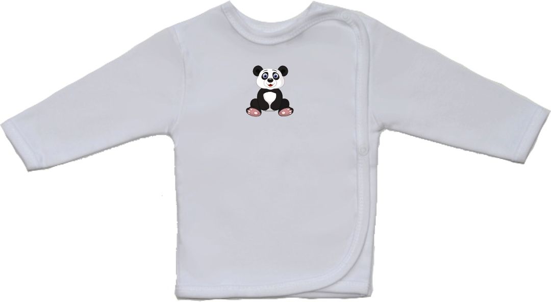 Bavlněná kojenecká košilka pro miminko, Gama, menší, sedící panda vel.52 - obrázek 1