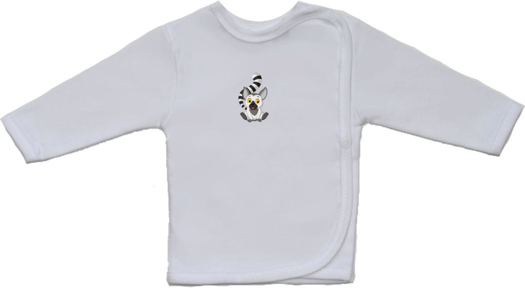 Bavlněná kojenecká košilka pro miminko, Gama, menší, sedící lemur vel.52 - obrázek 1