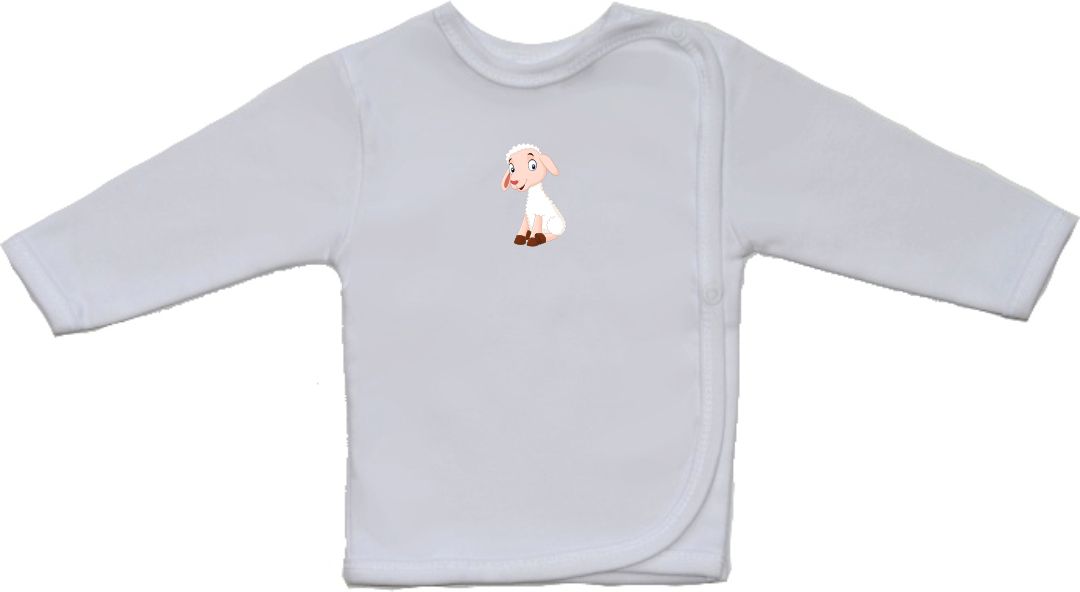 Bavlněná kojenecká košilka pro miminko, Gama, menší, sedící ovečka vel.52 - obrázek 1