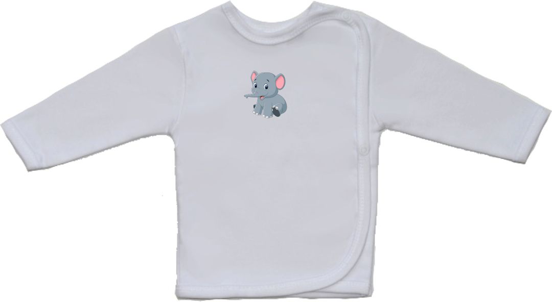 Bavlněná kojenecká košilka pro miminko, Gama, menší, sedící slon vel.52 - obrázek 1