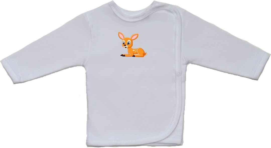 Bavlněná kojenecká košilka pro miminko, Gama, menší, sedící srnka vel.52 - obrázek 1