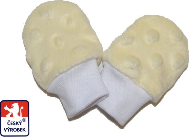 Jarní/podzimní kojenecká kombinéza Dětský svět Minky LUX krémová velikost 56 - obrázek 4