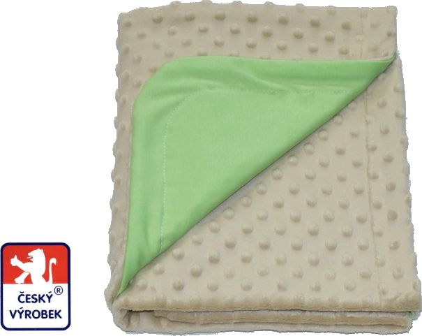Deka do kočárku Dětský svět Minky béžovozelená - obrázek 1
