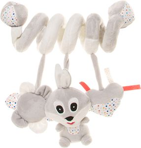 Plyšová spirála s hračkami 4BABY Play&Edu Rabbit - obrázek 1