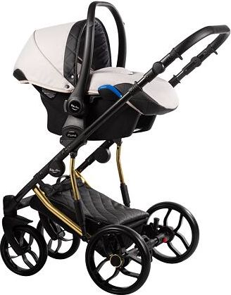 Kočárek Baby Merc Piuma Limited  trojkombinace s autosedačkou zlatý rám 02/ZE - obrázek 3