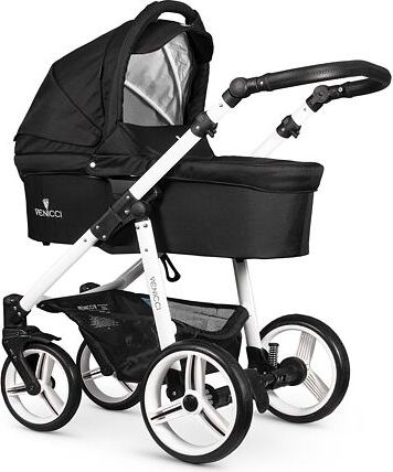 Kočárek Venicci Soft dvojkombinace Bílý rám/Black - obrázek 1