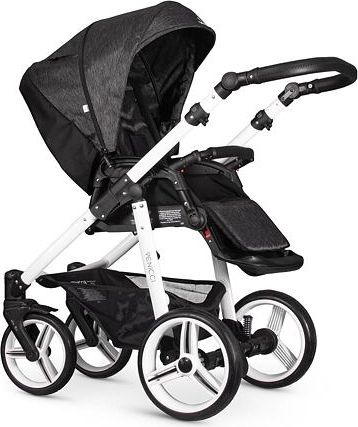 Kočárek Venicci Soft dvojkombinace Bílý rám/Denim black - obrázek 2