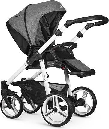 Kočárek Venicci Soft dvojkombinace Bílý rám/Denim grey - obrázek 2