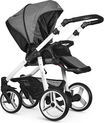 Kočárek Venicci Soft trojkombinace Bílý rám/Denim grey - obrázek 2